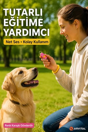Arvital Köpek Eğitim Clicker Bilek Askılı Sesli Eğitim Aparatı