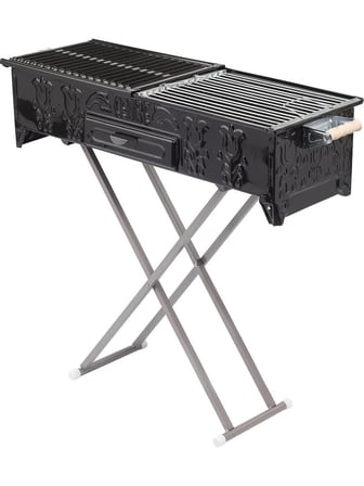 CEMRE C17 PORTATİF AYAKLI BATTAL KÖMÜRLÜ MANGAL 30 X 80 CM