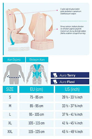 DİK DURUŞ KORSESİ (POSTUREKS BANDAJI) AO-50 XL BEDEN