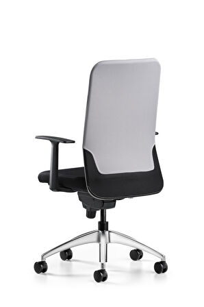Bürotime Comfy Çalışma Koltuğu | Sabit Kol | Krom Ayak | Gri/Siyah