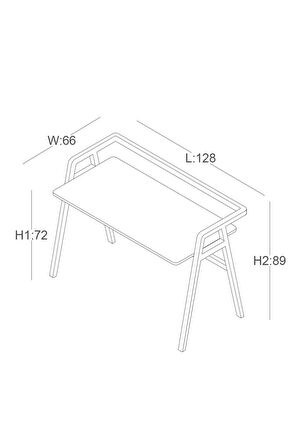 Bürotime Çalışma Masası Ahşap 60 x 120 cm Beyaz 