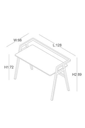 Kuzey Moda Home Çalışma Masası Ahşap 66 x 128 cm Kum Rengi 