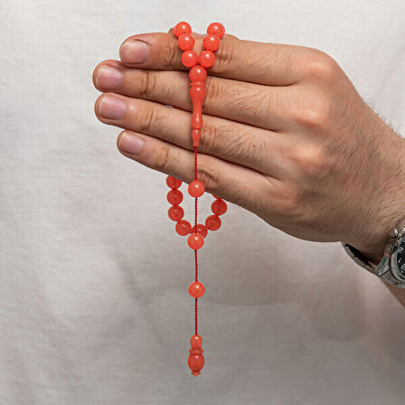 Sıkma Kehribar 925 Ayar Gümüş Tesbih