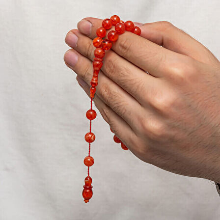 Sıkma Kehribar 925 Ayar Gümüş Tesbih