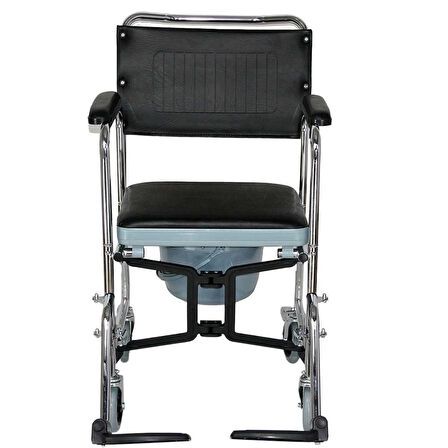 Klozetli Banyo Tekerlekli Sandalyesi | Katlanabilir, Paslanmaz ve 120 Kg Taşıma Kapasiteli