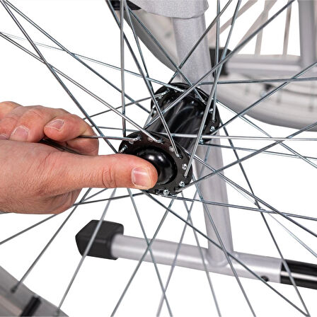 Golfi Standart Manuel Tekerlekli Sandalye | Çelik Gövde, PU Tekerlek, Katlanabilir Tasarım G131