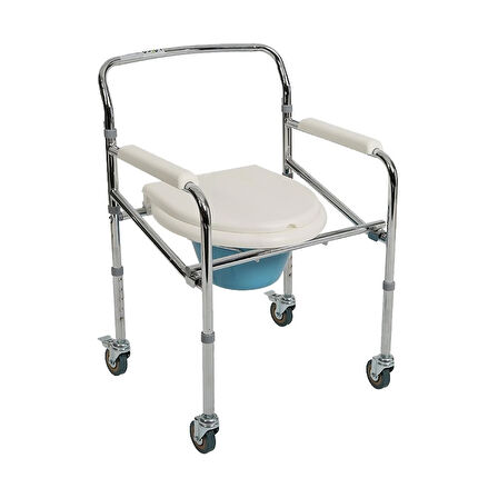 Loco Tekerlekli Katlanır Komot | Katlanabilir, Taşınabilir ve Dayanıklı Çelik Gövde PR-771