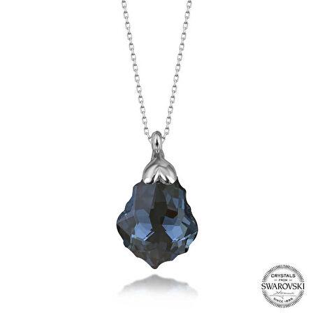 Swarovski Crystal Taşlı Gümüş Kadın Kolye