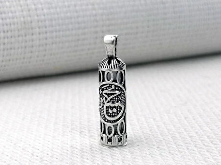 Hüseyin Yazılı Kebir Dualı Cevşen 925 Ayar Gümüş Erkek Kolye Ucu