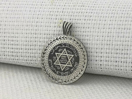 Hz Süleyman Mührü 925 Ayar Gümüş Erkek Kolye Ucu