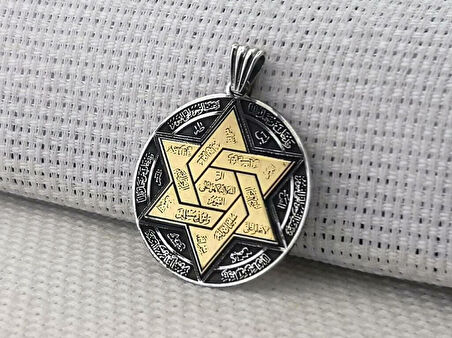 Hz Süleyman Mührü 925 Ayar Gümüş Erkek Kolye Ucu