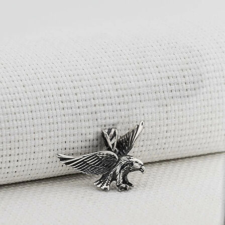 Kartal Tasarımlı 925 Ayar Gümüş Erkek Kolye Ucu