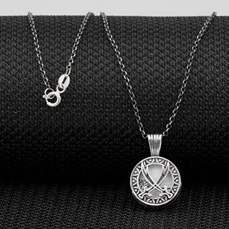 Zulfikar Kebir Dualı Cevşen 925 Ayar Gümüş Erkek Kolye