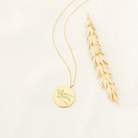 İlk Göz Ağrım 14 Ayar Altın Kolye