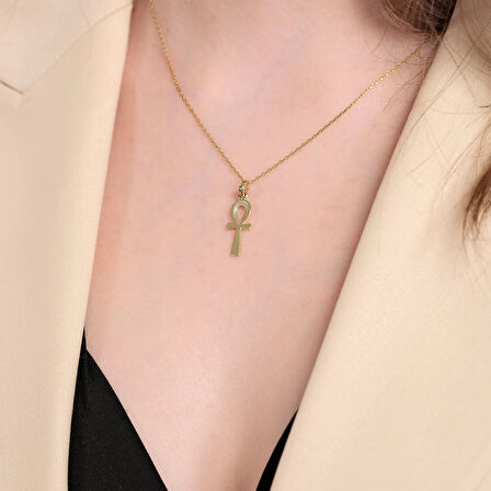 Haç 14 Ayar Altın Kolye