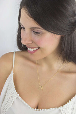 Peri Kanadı 14 Ayar Altın Kolye