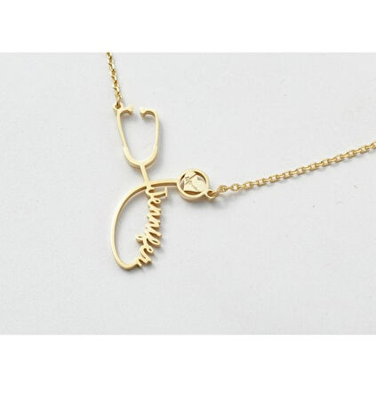 Steteskop 14 Ayar Altın Kolye