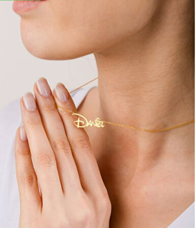 İsim Yazılı 14 Ayar Altın Kolye