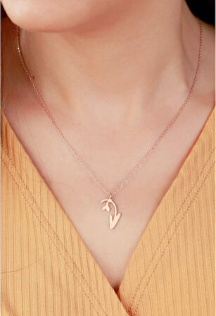 Lale 14 Ayar Altın Kolye