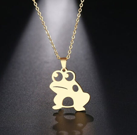 Kurbağa 14 Ayar Altın Kolye