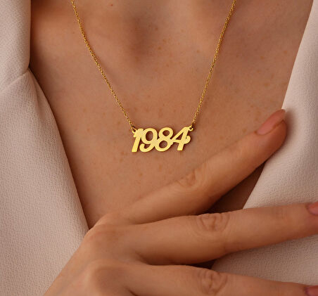 Tarih Yazılı 14 Ayar Altın Kolye