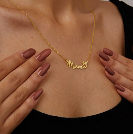 İsim Yazılı 14 Ayar Altın Kolye