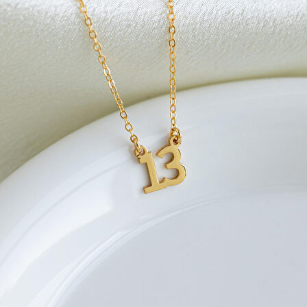 13 Sayısı 14 Ayar Altın Kolye