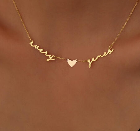 İsim Yazılı 14 Ayar Altın Kolye