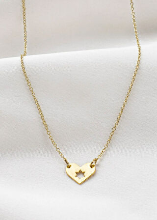 Kalp 14 Ayar Altın Kolye