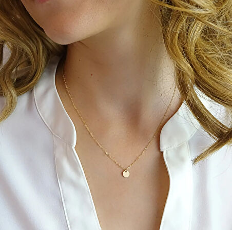 Plaka 14 Ayar Altın Kolye