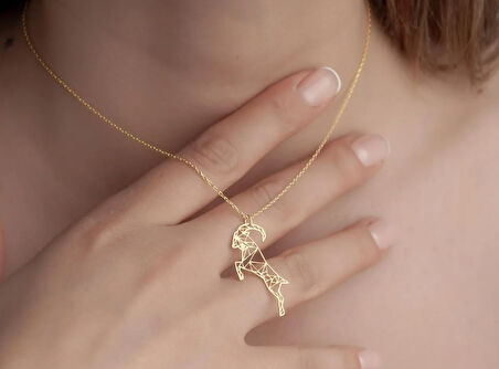 Koç Burç 14 Ayar Altın Kolye