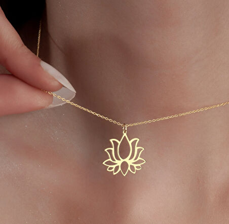 İstiridye 14 Ayar Altın Kolye