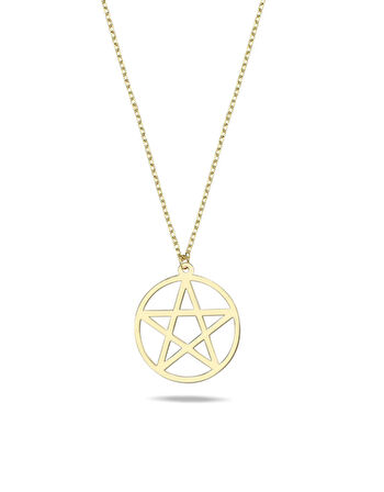 Davud Yıldızı 14 Ayar Altın Kolye