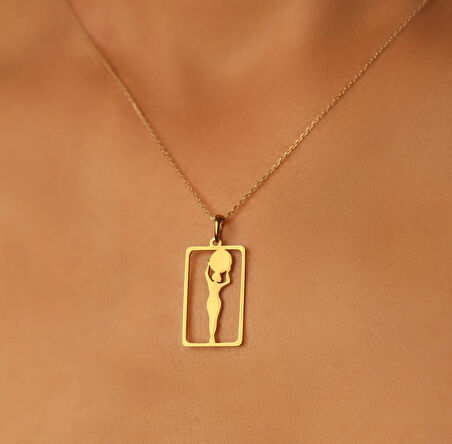 Kadın Gücü 14 Ayar Altın Kolye