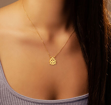 Uğur Böceği 14 Ayar Altın Kolye