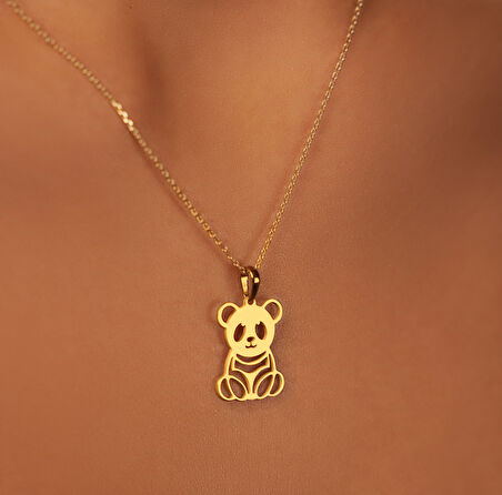 Panda 14 Ayar Altın Kolye