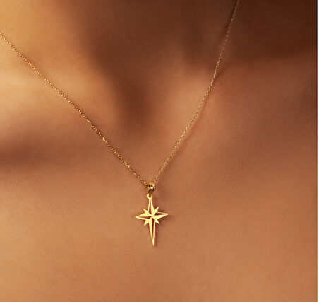 Kutup Yıldızı 14 Ayar Altın Kolye
