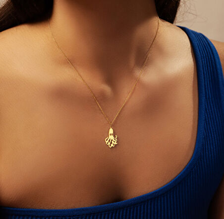 Gökkuşağı 14 Ayar Altın Kolye