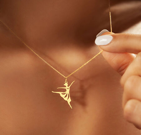 Balerin 14 Ayar Altın Kolye