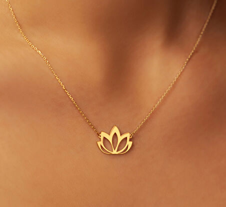 Lotus 14 Ayar Altın Kolye