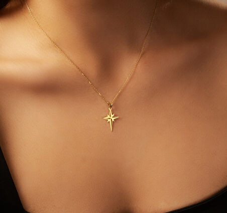 Kutup Yıldızı 14 Ayar Altın Kolye