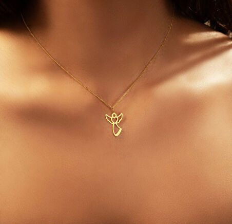 Melek Kanadı 14 Ayar Altın Kolye