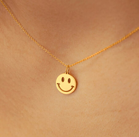 Emoji 14 Ayar Altın Kolye