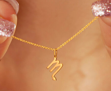 Akrep Burç 14 Ayar Altın Kolye