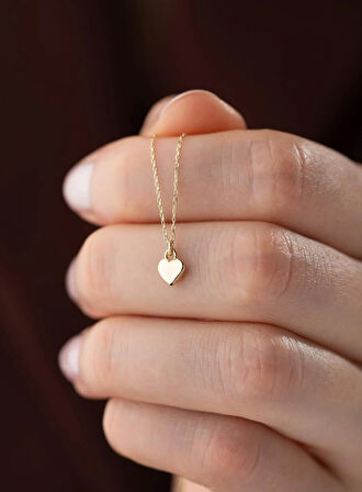 Kalp 14 Ayar Altın Kolye