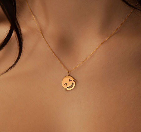 Emoji 14 Ayar Altın Kolye