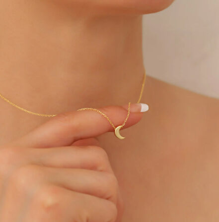 Ay 14 Ayar Altın Kolye