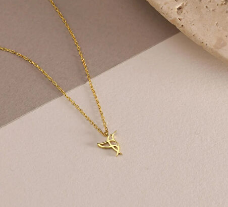 Kuş 14 Ayar Altın Kolye