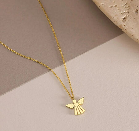 Melek Kanadı 14 Ayar Altın Kolye