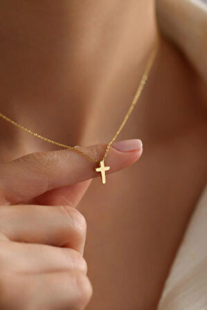 Haç 14 Ayar Altın Kolye